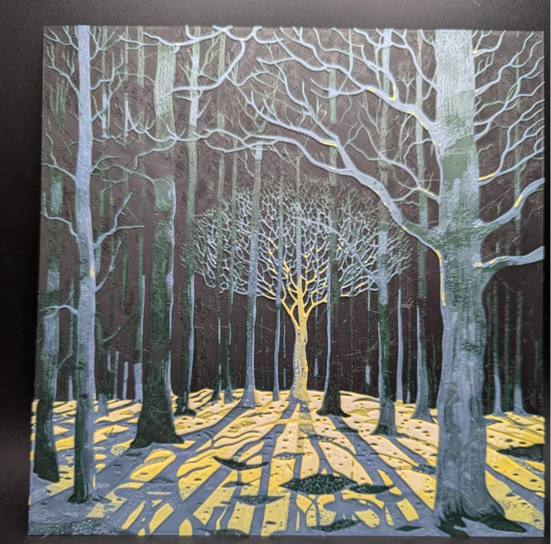 Forest Tree Hueforge Wall Art