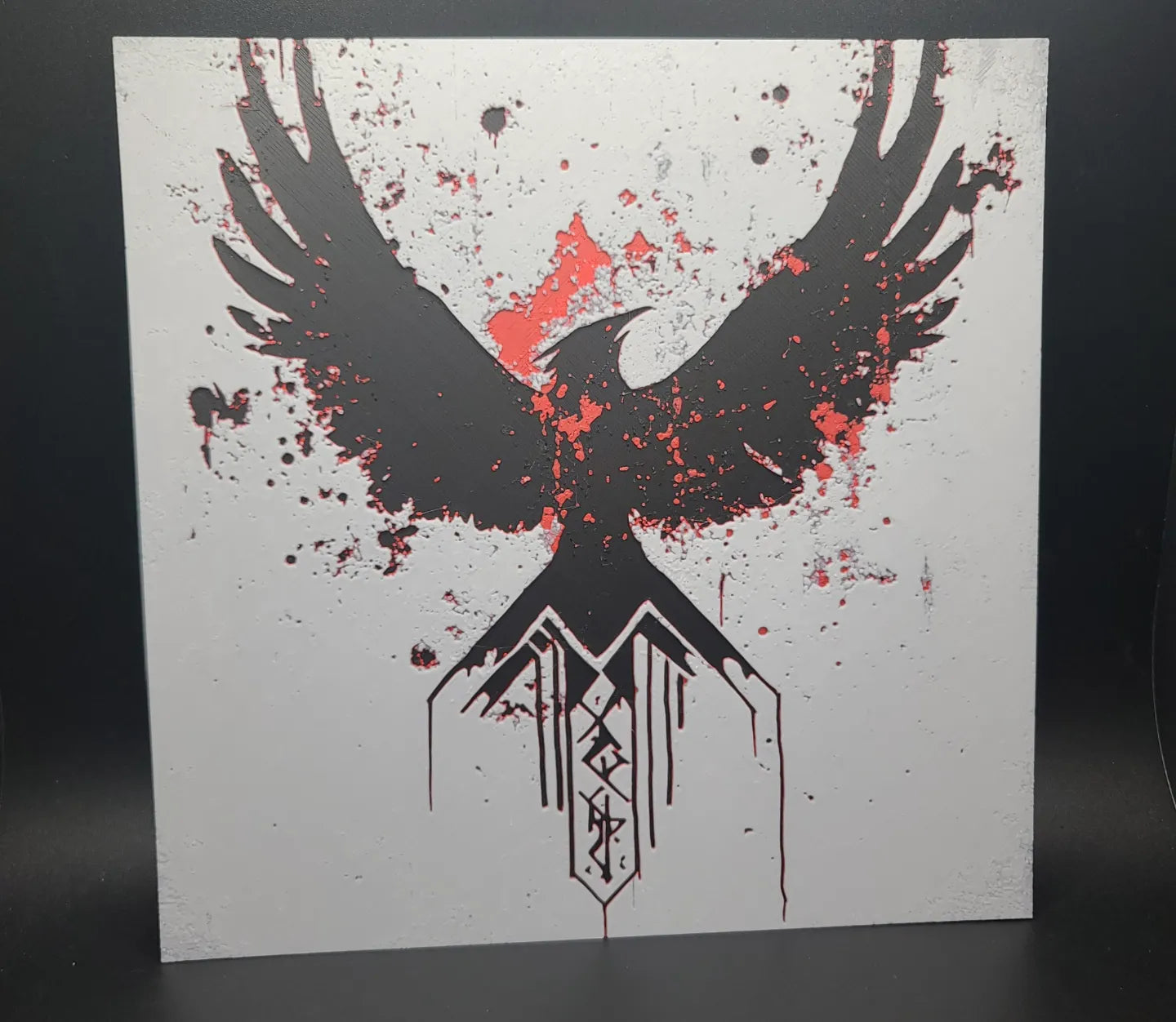 Nordic Raven Hueforge Wall Art