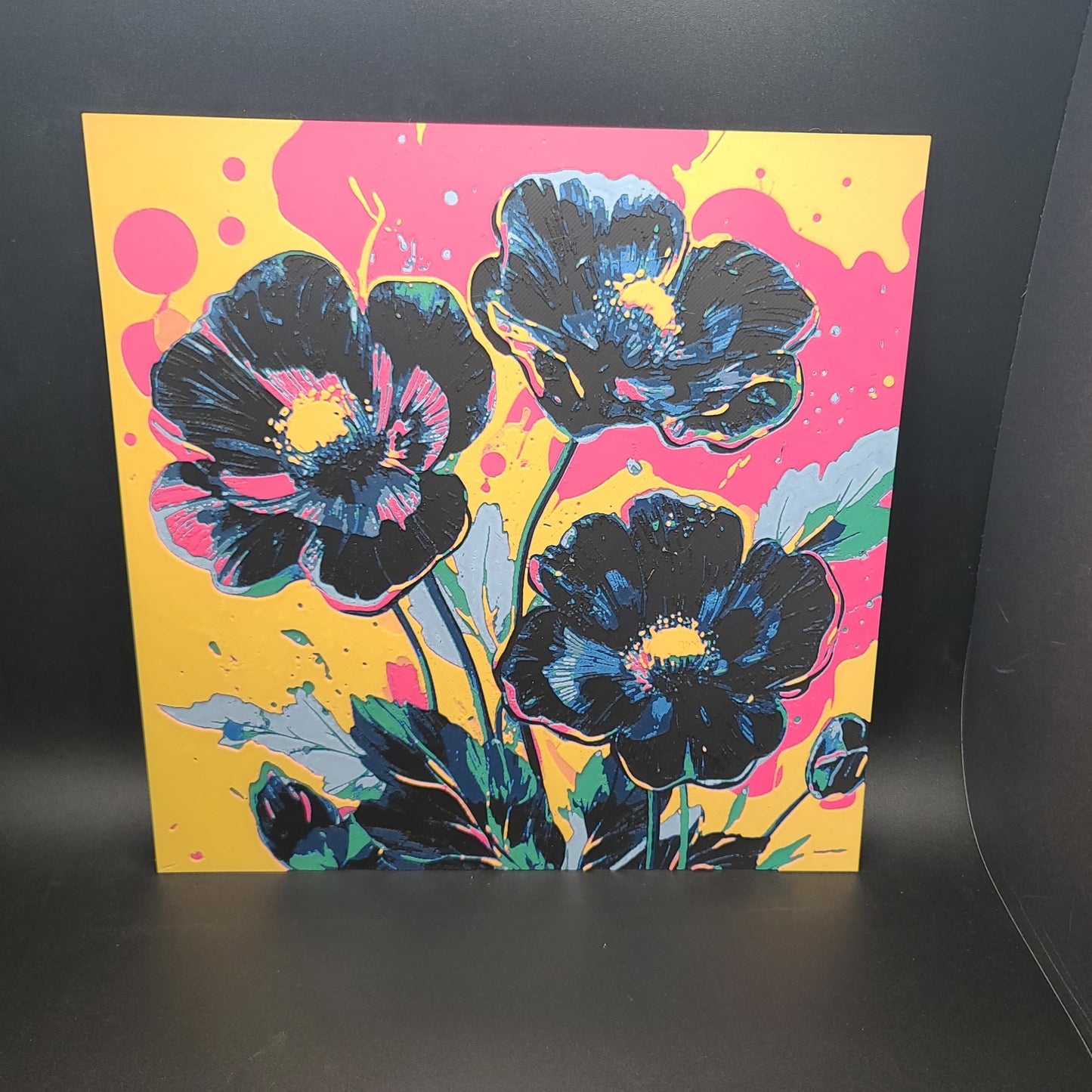 “Floral? Yes. Normal? Absolutely Not.” – 3D Printed HueForge Psychedelic Flower Art