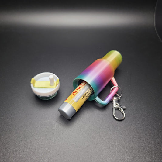 “Sippin' Smooth” – 3D Printed Tumbler Cup Shaped Chapstick Holder Keychain