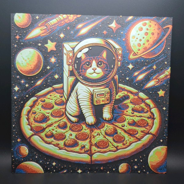 Pizza Cat Hueforge Wall Art