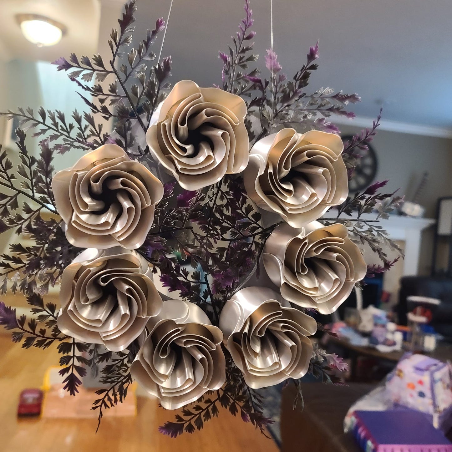 Wreath with 3d printed roses