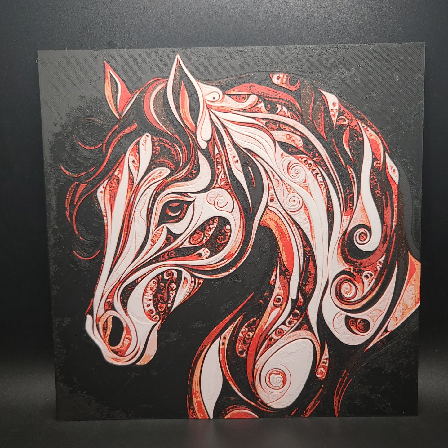 Bold Spirit – 3D Printed HueForge Horse Artwork