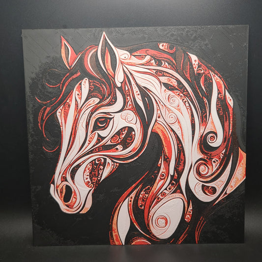 Bold Spirit – 3D Printed HueForge Horse Artwork