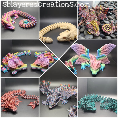 3D Printed Articulated Dragons