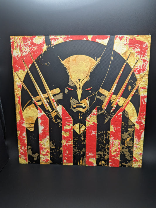 Wolverine Inspired Hueforge Wall Art