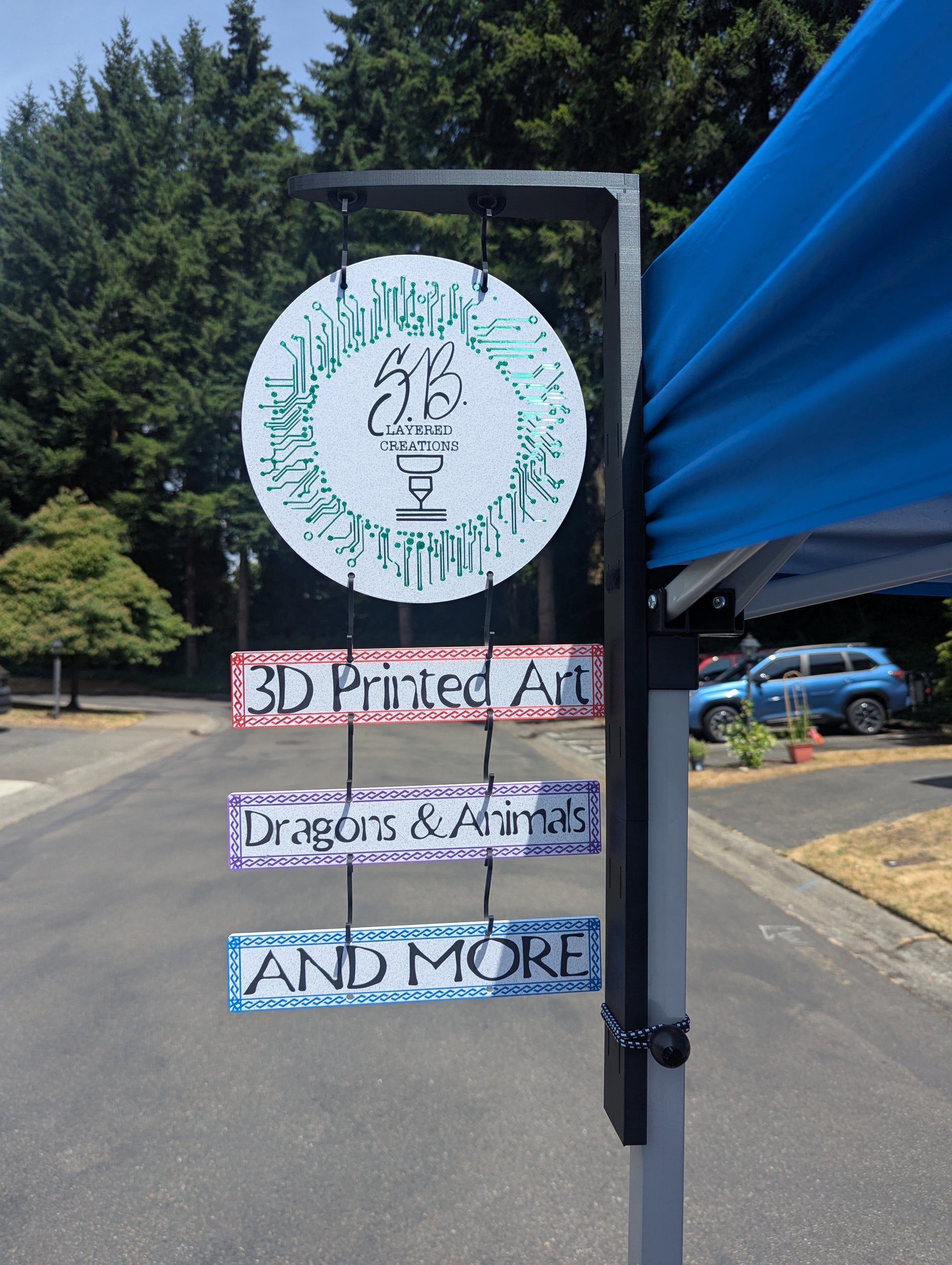 tent signage L Bracket for Canopy Tent Sign with Extensions
