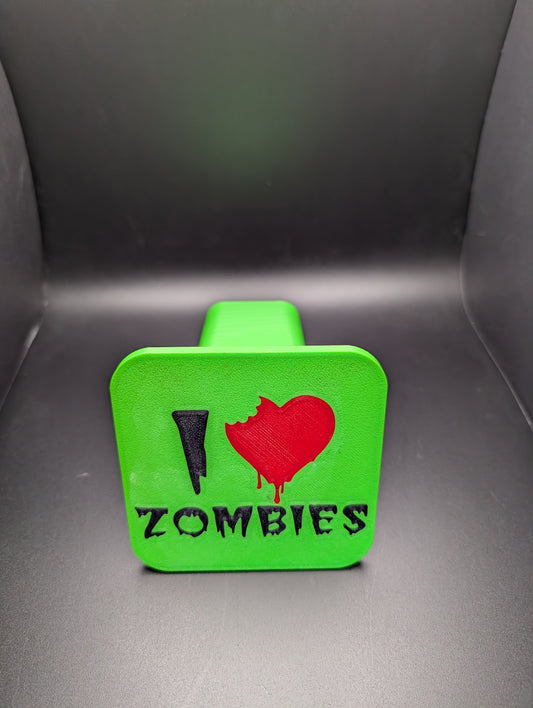 I Heart Zombies Trailer Hitch Cover