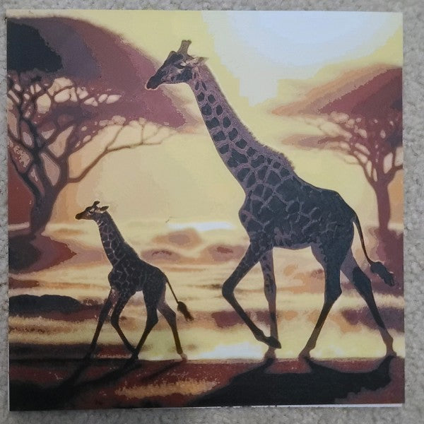 Giraffes Hueforge Wall Art